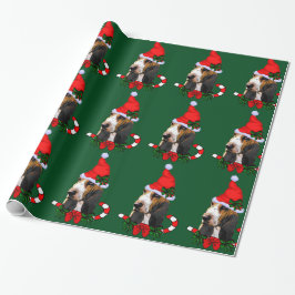 Basset Hound Santa Hat Kerstmis Cadeaupapier