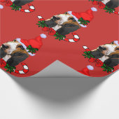 Basset Hound Santa Hat Kerstmis Cadeaupapier (Hoek)