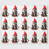 Basset Hound Santa Kerstmis Cadeaupapier (Vlak)