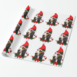 Basset Hound Santa Kerstmis Cadeaupapier