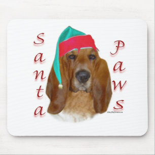 Basset Hound Santa Paws Muismat