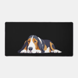 Basset Hound Schattig Dier Slapen Ontspannen Bureaumat