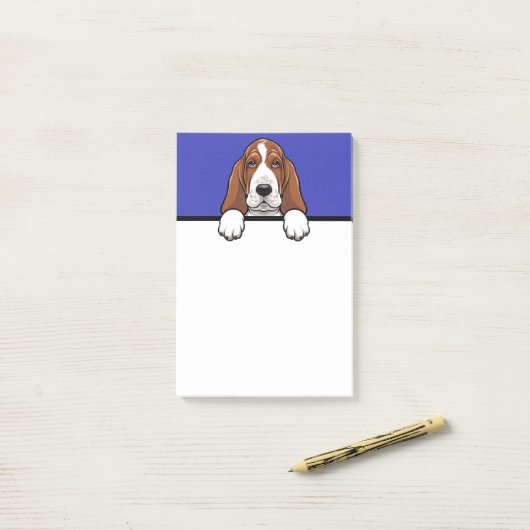 Basset Hound Schattigee Basset Hondenliefhebber ge Post-it® Notes (Op bureau)