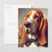 Basset Hound Schilderen Briefkaart (Voorkant / Achterkant)