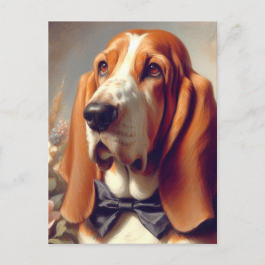 Basset Hound Schilderen Briefkaart (Voorkant)