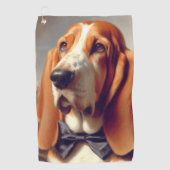  Basset Hound Schilderen Golfhanddoek (Voorkant)