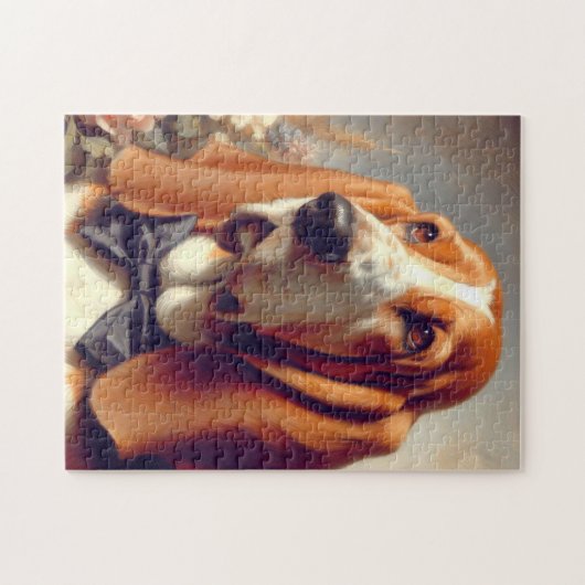 Basset Hound Schilderen Legpuzzel (Horizontaal)