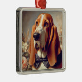  Basset Hound Schilderen Metalen Ornament (Rechts)