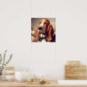 Basset Hound Schilderen Poster (Keuken)