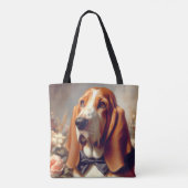 Basset Hound Schilderen Tote Bag (Achterkant)