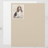 Basset Hound-schildering - Kute Original Dog Art (Voorkant / Achterkant)