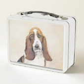 Basset Hound-schildering - Kute Original Dog Art (Achterkant)