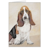 Basset Hound-schildering - Kute Original Dog Art (Voorkant)