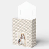 Basset Hound-schildering - Kute Original Dog Art Bedankdoosjes (Geopend)