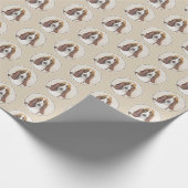 Basset Hound-schildering - Kute Original Dog Art Cadeaupapier (Hoek)