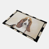 Basset Hound-schildering - Kute Original Dog Art Deurmat (Schuin)