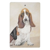 Basset Hound-schildering - Kute Original Dog Art Mini Klembord (Achterkant)