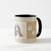 Basset Hound-schildering - Kute Original Dog Art Mok (Voorkant rechts)