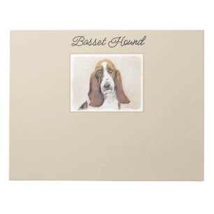 Basset Hound-schildering - Kute Original Dog Art Notitieblok