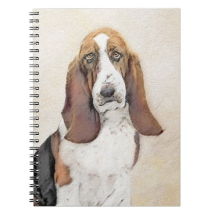 Basset Hound-schildering - Kute Original Dog Art Notitieboek