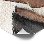 Basset Hound-schildering - Kute Original Dog Art Perfect Poster (Hoek)