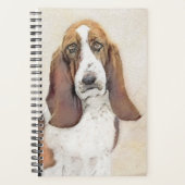Basset Hound-schildering - Kute Original Dog Art Planner (Voorkant)