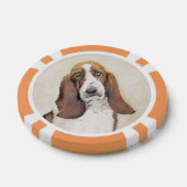 Basset Hound-schildering - Kute Original Dog Art Poker Chips (Enkel)