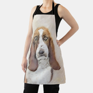 Basset Hound-schildering - Kute Original Dog Art Schort