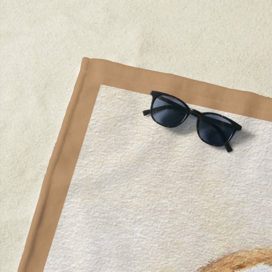 Basset Hound-schildering - Kute Original Dog Art Strandlaken (In situ)