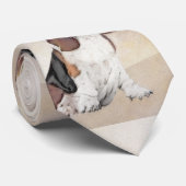 Basset Hound-schildering - Kute Original Dog Art Stropdas (Opgerold)