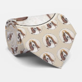 Basset Hound-schildering - Kute Original Dog Art Stropdas (Opgerold)