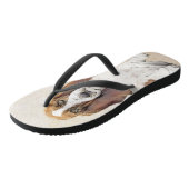 Basset Hound-schildering - Kute Original Dog Art Teenslippers (Schuin)