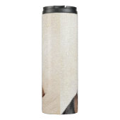 Basset Hound-schildering - Kute Original Dog Art Thermosbeker (Achterkant)