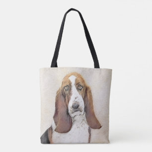 Basset Hound-schildering - Kute Original Dog Art Tote Bag