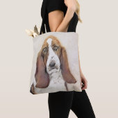 Basset Hound-schildering - Kute Original Dog Art Tote Bag (Dichtbij)