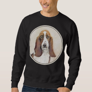 Basset Hound-schildering - Kute Original Dog Art Trui