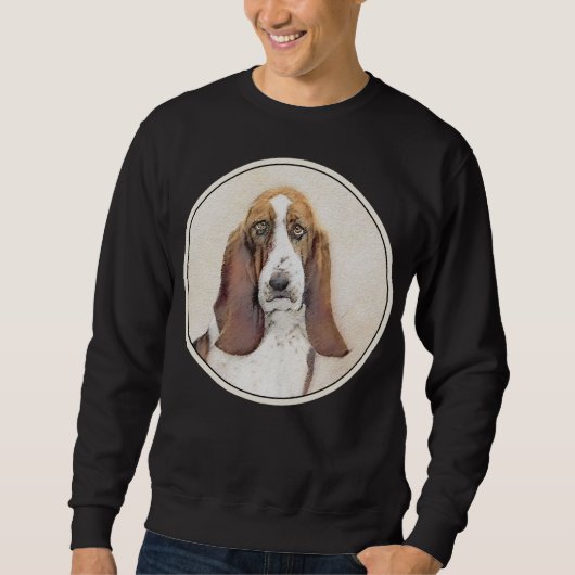 Basset Hound-schildering - Kute Original Dog Art Trui (Voorkant)