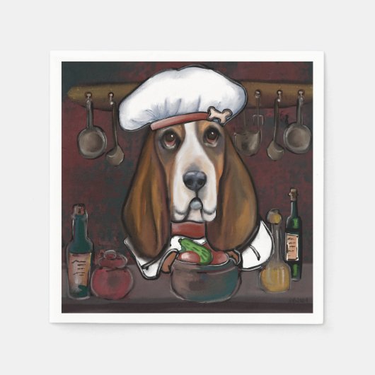 BASSET HOUND SERVET (Voorkant)