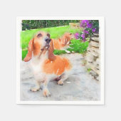 Basset hound servetten (Voorkant)