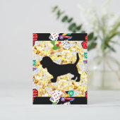 BASSET HOUND SIERADEN BRIEFKAART (Staand voorkant)