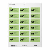 Basset Hound Silhouette Etiket (Full Sheet)