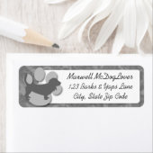 Basset Hound Silhouette Etiket (Insitu)