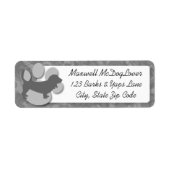 Basset Hound Silhouette Etiket (Voorkant)