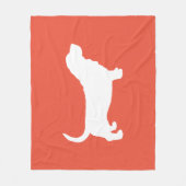 Basset Hound Silhouette Gezellig Hondenliefhebber Fleece Deken (Voorkant)