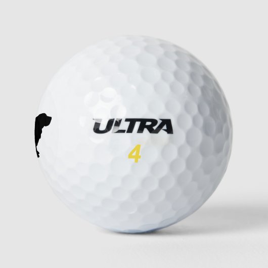 Basset Hound Silhouette Golfballen (Logo)