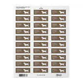 Basset Hound Silhouette Return Address Labels (Full Sheet)
