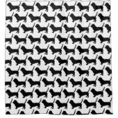 Basset Hound Silhouette Showgordijn Douchegordijn (Voorkant)