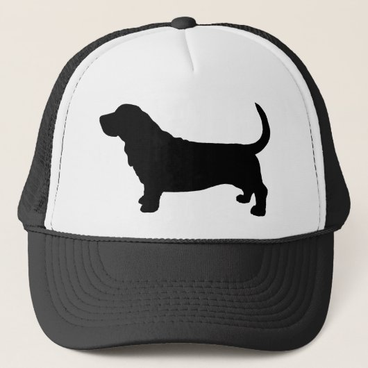 Basset Hound Silhouette Trucker Pet (Voorkant)