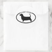 Basset Hound Silhouette Zwart Sticker (Tas)