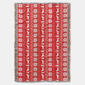 Basset Hound Silhouettes Dogs-kerstpatroon Deken (Voorkant Verticaal)